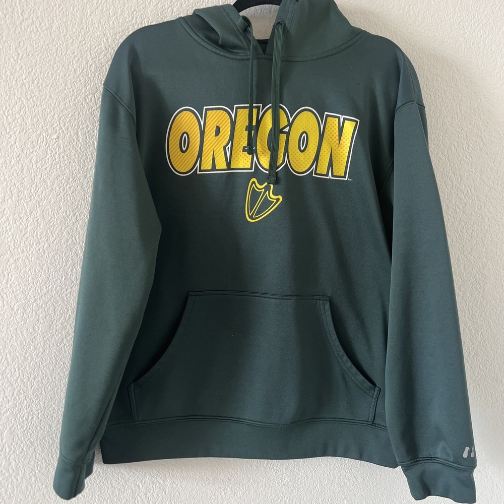 Russell Athletic Oregon  Green Hoodie Pullover Sweatshirt Sz M